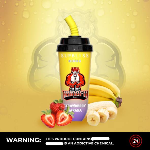 RandM Tornado Belgique | fraise banane RandM Supbliss Bingo Appareil à dosettes de vape 8000 1 pièce D8Z6262