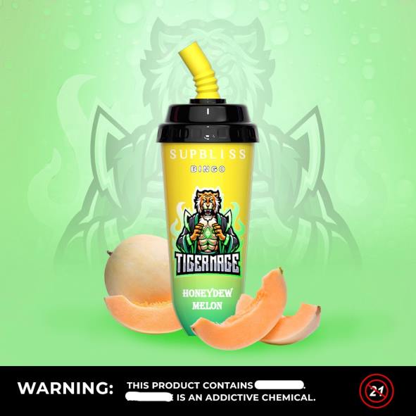 RandM Vape Discount Code | melon miel RandM Supbliss Bingo Appareil à dosettes de vape 8000 1 pièce D8Z6257