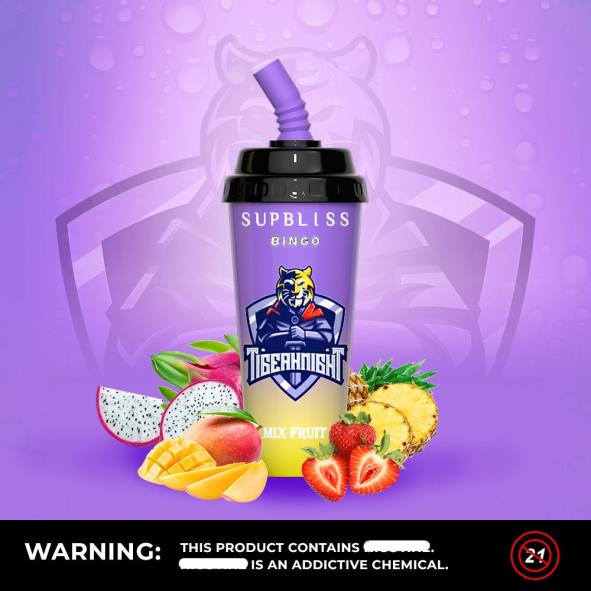 RandM Vape Sale | mélanger les fruits RandM Supbliss Bingo Appareil à dosettes de vape 8000 1 pièce D8Z6258