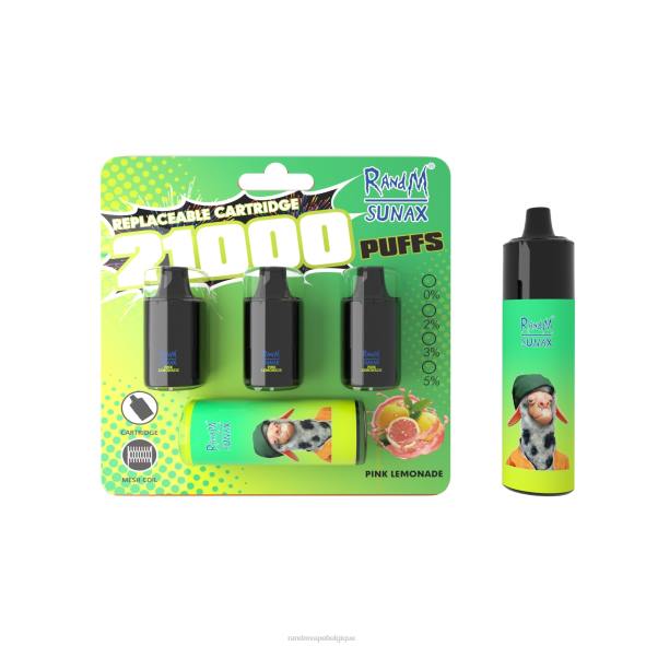 RandM Cigarette Electronique | limonade rose RandM Sunax Dispositif de vape remplaçable avec module de contrôle du flux d'air 21000, 1 pièce D8Z6269