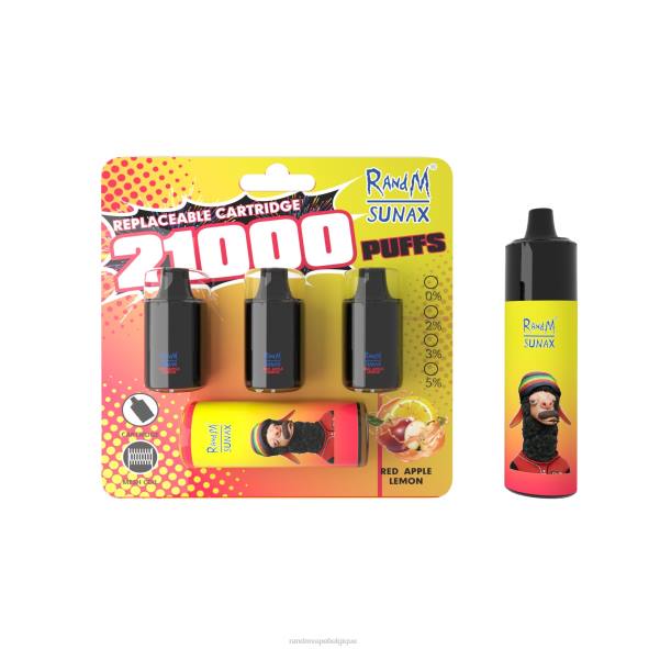 RandM Tornado Belgique | citron pomme rouge RandM Sunax Dispositif de vape remplaçable avec module de contrôle du flux d'air 21000, 1 pièce D8Z6272