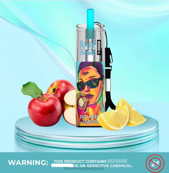 RandM Tornado Magasin | citron pomme rouge RandM Tornado 10000 plus dispositif de vape de contrôle du flux d'air 1 pièce D8Z680