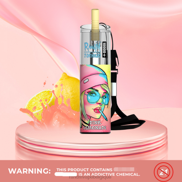 RandM Vape Discount Code | limonade rose RandM Tornado 10000 plus dispositif de vape de contrôle du flux d'air 1 pièce D8Z677