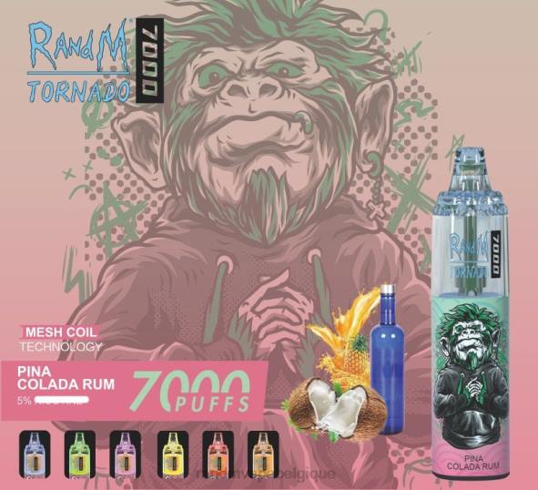 RandM Tornado Bruxelles | rhum pina colada RandM Tornado Dispositif de vape de contrôle du flux d'air 7000 1 pièce D8Z6175